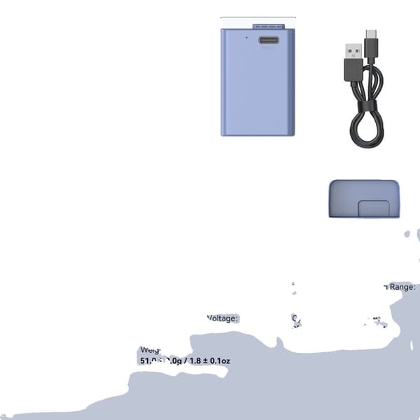 Genopladeligt kamera-batteri, 1250mAh kapacitet, USB-C opladning, kompatibelt med Nikon Z-serien,4833