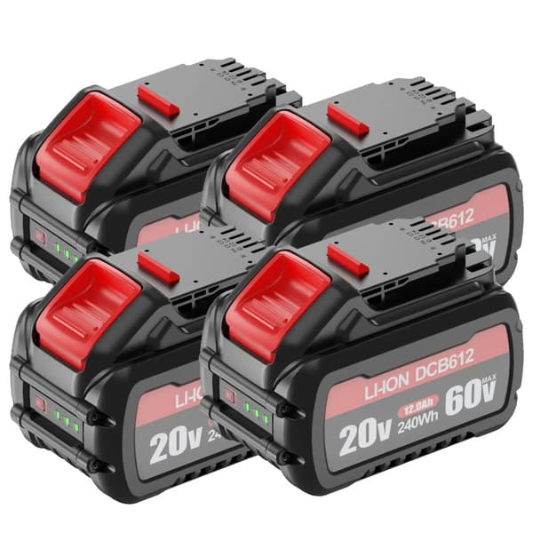 Lithium-ion batteri, 12,0Ah kapacitet, 20V spænding, model DCB612,4stk