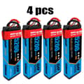 Miniatyrbillede 2 af 2: Lipo-batteri, 5200mAh, 7.4V, 50C,4PCS 2S 5200 Deans