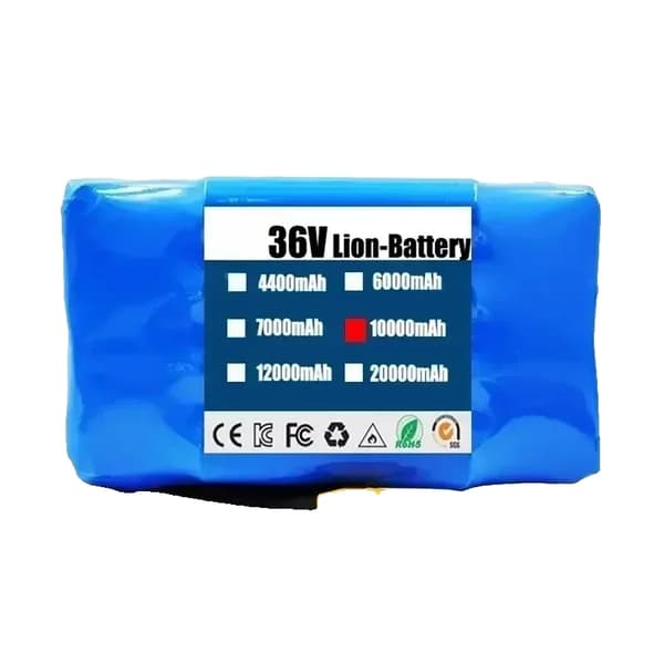 Litiumjonbatteri, 36V 12Ah, 10s2p-konfiguration, kapacitet,10000mAh