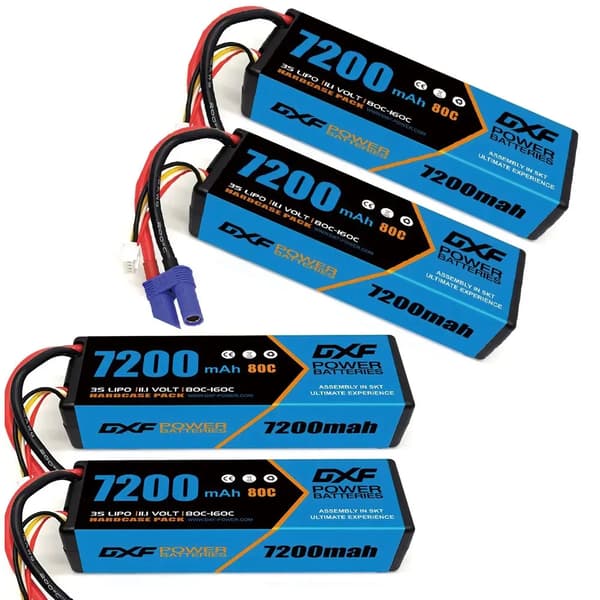 Litiumakku, 7200mAh kapasiteetti, 11.1V jännite,4KPL 11.1V 7200 EC5