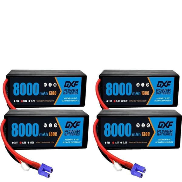 Lipo-batteri, 11,4V, 8000mAh,4PCS 3S 8000 EC5
