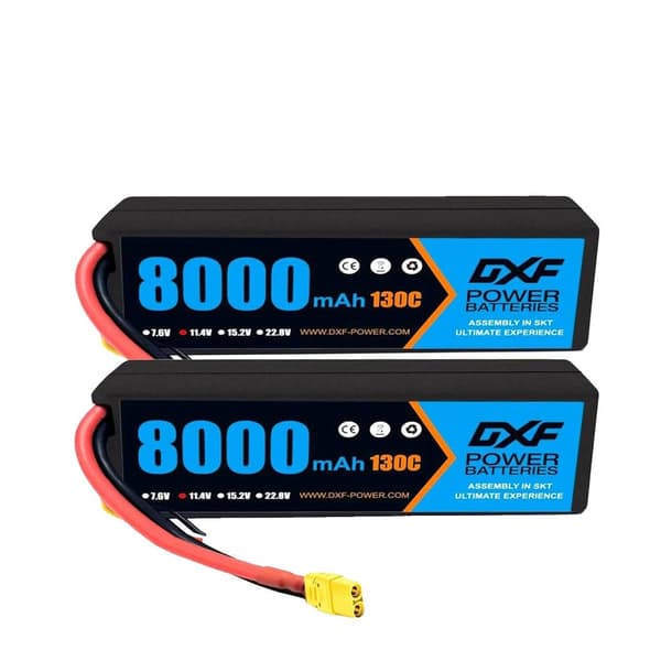 Lipo-batteri, 11,4V, 8000mAh,2PCS 3S 8000 XT90