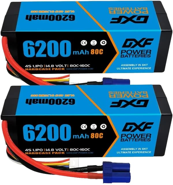 LiPo-batteri, 6200mAh, 14.8V,2ST 14.8V 6200 EC5