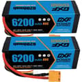 Miniatyrbillede 1 af 2: LiPo-batteri, 6200mAh, 14.8V,2PCS 14.8V 6200 XT90