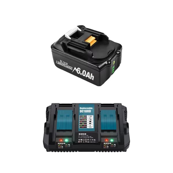 Lithium-ion batteri, 6000mAh kapacitet, 18V spænding,Sæt 1