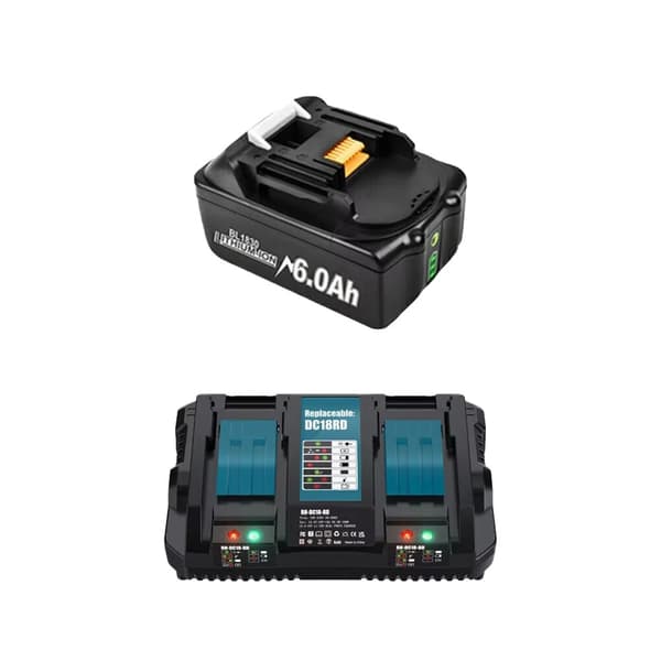 Lithium-ion batteri, 6000mAh kapacitet, 18V spænding,Sæt 1