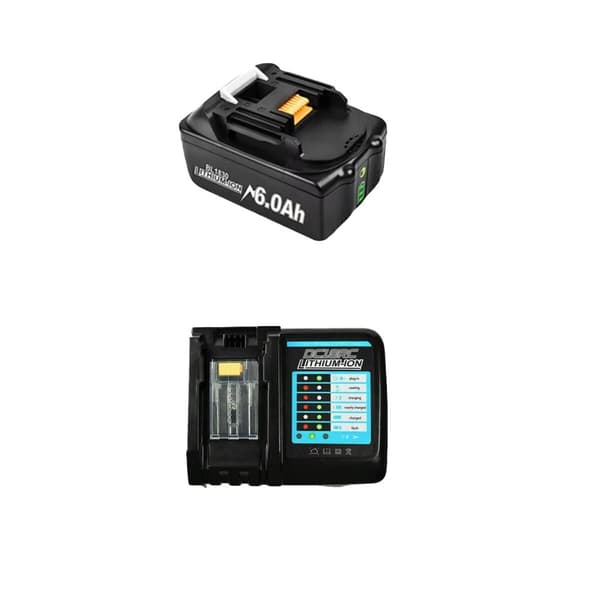Lithium-ion batteri, 6000mAh kapacitet, 18V spænding,1 Batteri 1 Oplader