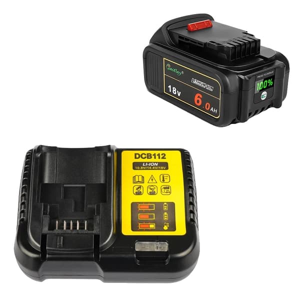 Batteri til elværktøj, 18V/20V kompatibilitet, høj kapacitet,6Ah batteri Sæt