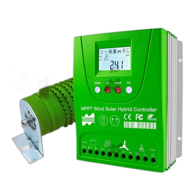 2000W Hybrid Vind Sol Oplader Controller MPPT - 30A/60A Batteriudligner for Lifepo4 & Lithium Wind1000W Solar1000W