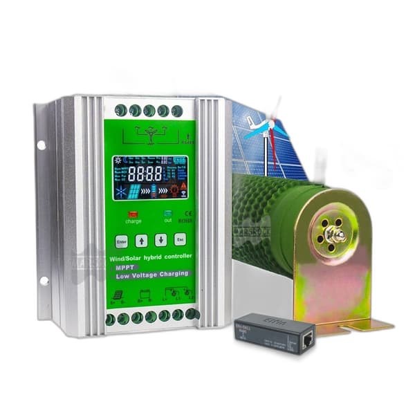 4000W Tuuli-Solaari Hybridilataussäädin - MPPT, Tasapainotin, 12V 24V 48V AUTO Wind1200W Solar1200W