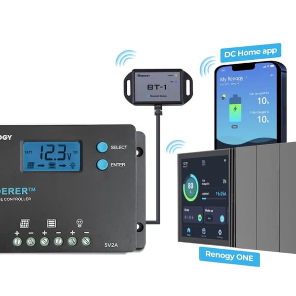 Solcelleladeregulator, 10A Kompakt Design, LCD Skærm, 10A