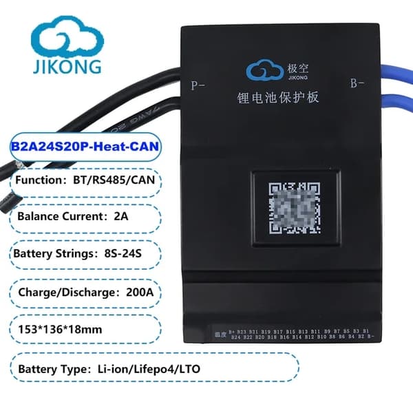 Batteristyringssystem, Bluetooth-app kontrol, Aktiv Balance Teknologi, BD6A24S10P