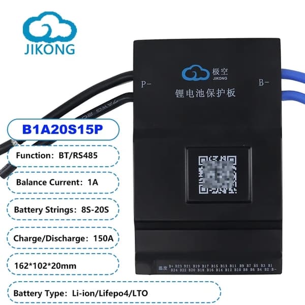 Batteristyringssystem, Bluetooth-app kontrol, Aktiv Balance Teknologi, BD6A24S10P