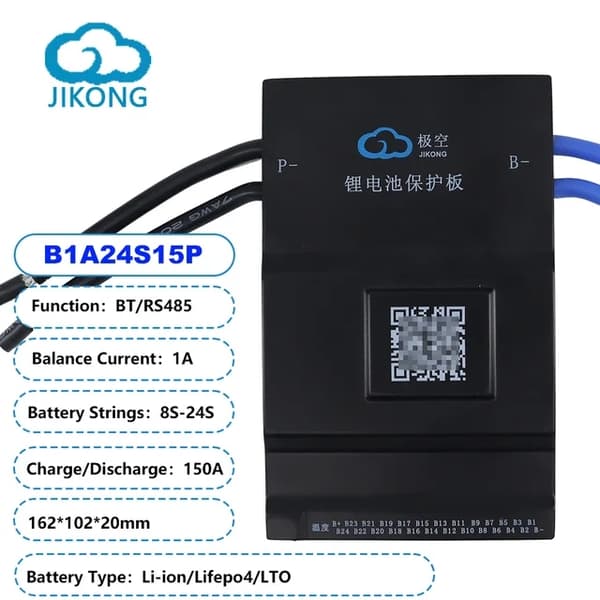 Batteristyringssystem, Bluetooth-app kontrol, Aktiv Balance Teknologi, BD6A24S10P