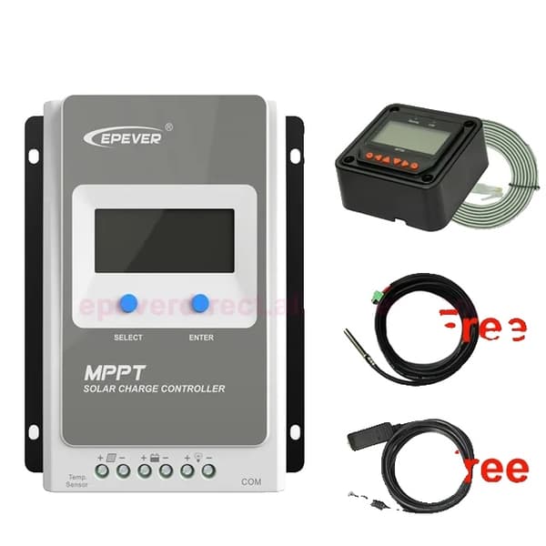 Mppt Solcelleladeregulator, Flere Ampere Muligheder, LCD Display, 3210AN med sensor