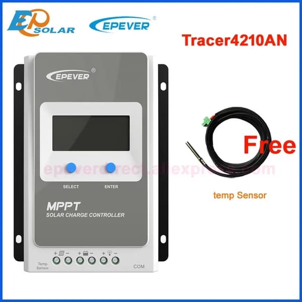 Mppt Solcelleladeregulator, Flere Ampere Muligheder, LCD Display, 3210AN med sensor