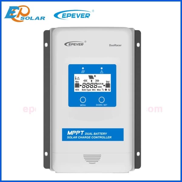 Epever MPPT Aurinkosäädin, Kaksoisakkutuki, 10A/20A/30A Vaihtoehdot,12v 24v automaatti, DR2210N-DDS (20A) -> DR2210N-DDS (20A), Vain ohjain