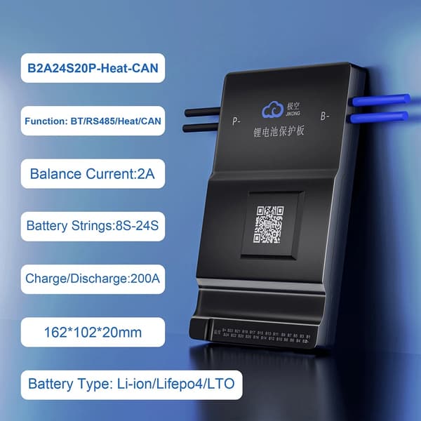 Smart Battery Management System, BT/RS485-funktionalitet, aktiv balance-teknologi,B1A20S15P