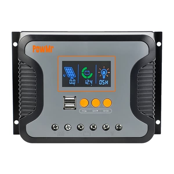 Solcelleladekontrol, Flere Strømmuligheder, Dobbelt USB-udgang,80A, 12V 24V 36V 48V