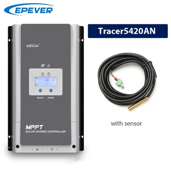 MPPT Solcelleladeregulator, 50A Maksimal Strøm, 98,30% Konverteringseffektivitet,med sensor