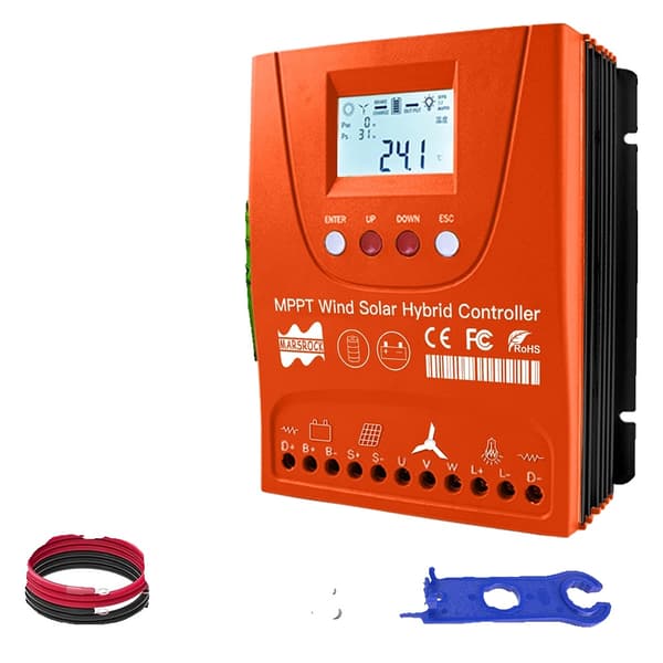 Hybrid laddningsregulator, 3000W automatisk 12V/24V, hög omvandlingseffektivitet,3000W Auto 12V 24V, Extern vind-sol hybrid, Bil 12V 24V