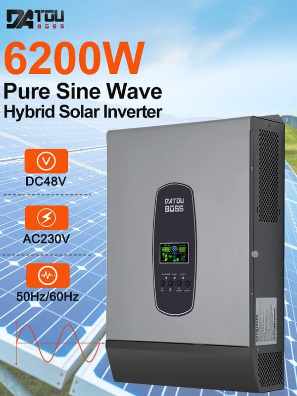 Hybrid Solar Inverter, 3000W / 6200W Teho, 24V / 48V Syöttö,230V, DT-48V6200W-EU