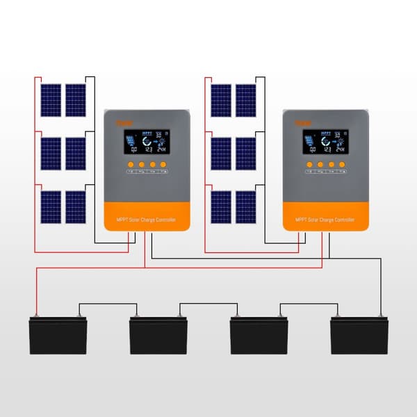 MPPT Solpanel Ladecontroller, 60A Maksimal Strøm, Alsidig Spændingsunderstøttelse,60A MPPT, 12V 24V 36V 48V