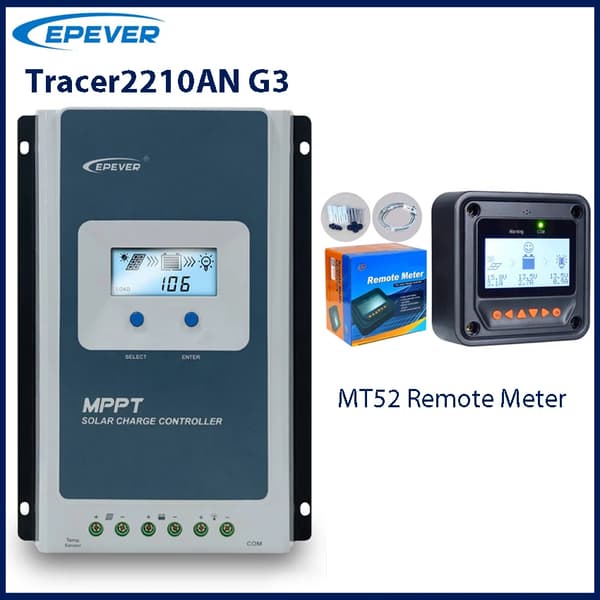 MPPT Solarkontroler, 20A Strøm, 100V Åben Kredsløbsspænding,med MT52, 12V 24V, 20A