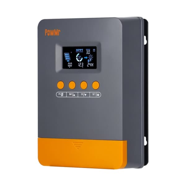 PowMr MPPT Solcellelader, Op til 99% Opladningseffektivitet, Kompatibel med Lithium- og Gelbatterier,45A MPPT