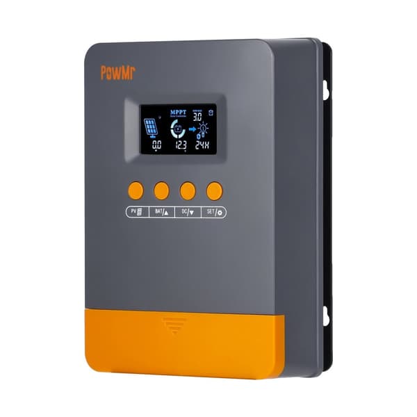 PowMr MPPT Solcellelader, Op til 99% Opladningseffektivitet, Kompatibel med Lithium- og Gelbatterier,45A MPPT