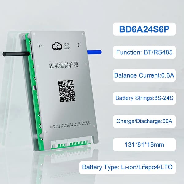 Smart Battery Management System, Aktiv Balancefunktion, Høj Ladekapacitet,BD6A24S6P