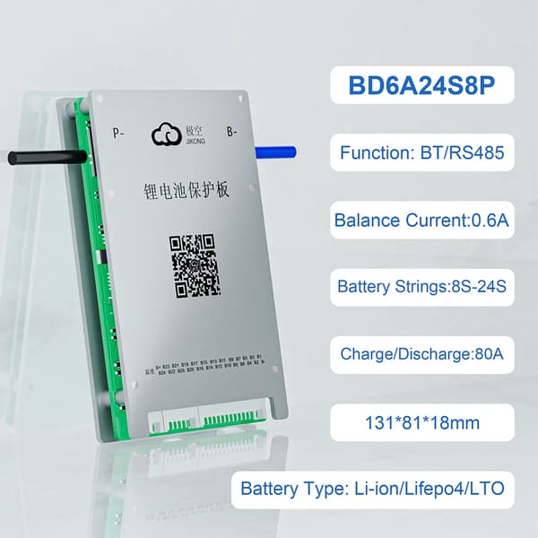 Smart Battery Management System, Aktiv Balancefunktion, Høj Ladekapacitet,BD6A24S8P