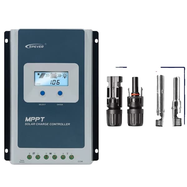MPPT Solcelleladeregulator, 20A Strøm, 60V PV Indgang,med MC stik, 20A
