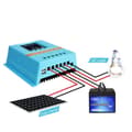 Miniatyrbillede 1 af 2: Solcelleladekontrol, Maksimal Indgang 720W-4800W, Dobbelt USB-porte,12V 24V 36V 48V, 60A