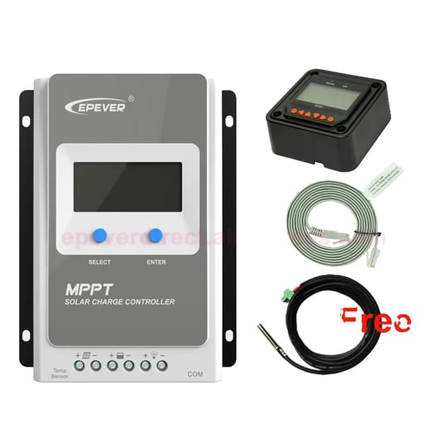 MPPT Solarbatterikontrol, Høj Effektivitet 99%, Kompatibel med Flere Batterityper,2210AN MT50 sensor