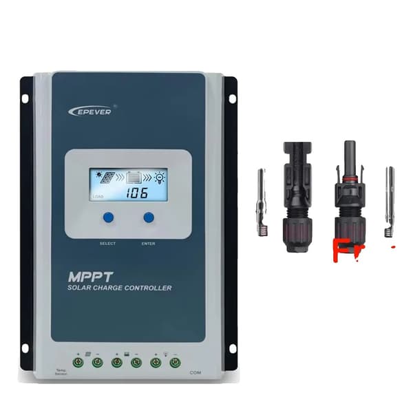 MPPT Solcelleladeregulator, Forskellige Batteristøtter, CE Certificeret, Alsidig Anvendelse,1206ANG3 med MC4