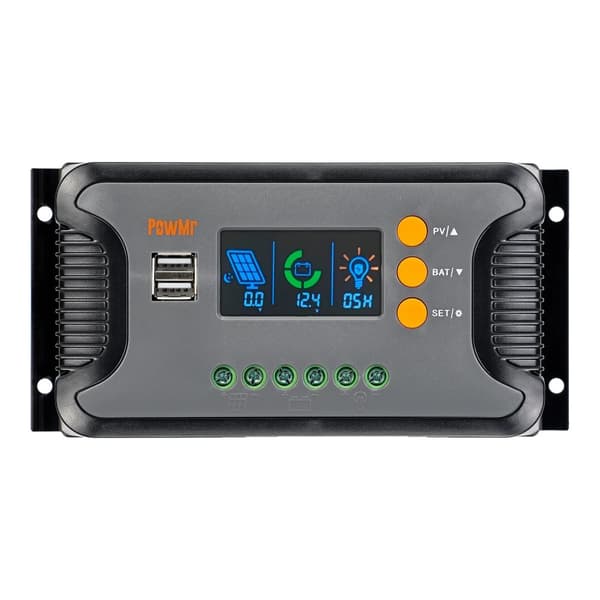 Solcelleladekontrol, Flere Strømmuligheder, Dobbelt USB-udgang,30A, 12V 24V 36V 48V