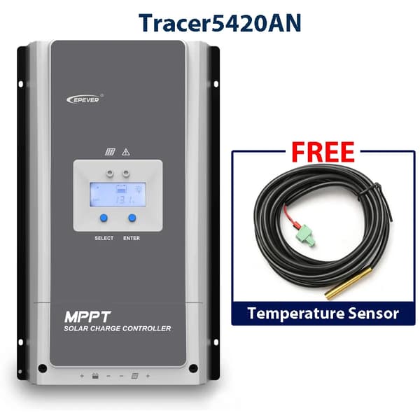 Solcelleladeregulator, MPPT-teknologi, Maks. PV-indgang 200V, 5420AN med sensor, 50A