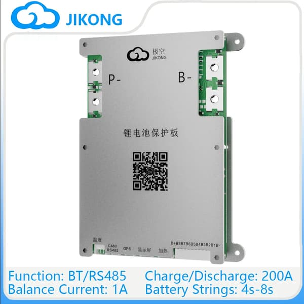 Smart Battery Management System, 200A Opladning/Entladning, 1A Balance Strøm,B1A8S20P