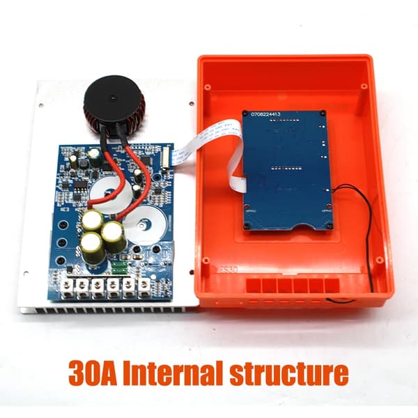MPPT Solcelleladeregulator, 12V/24V Automatisk Skift, Maks. 100V Indgangsstøtte, MPPT 30A