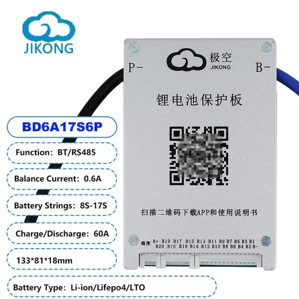 Batteristyringssystem, Bluetooth-app kontrol, Aktiv Balance Teknologi, BD6A17S6P