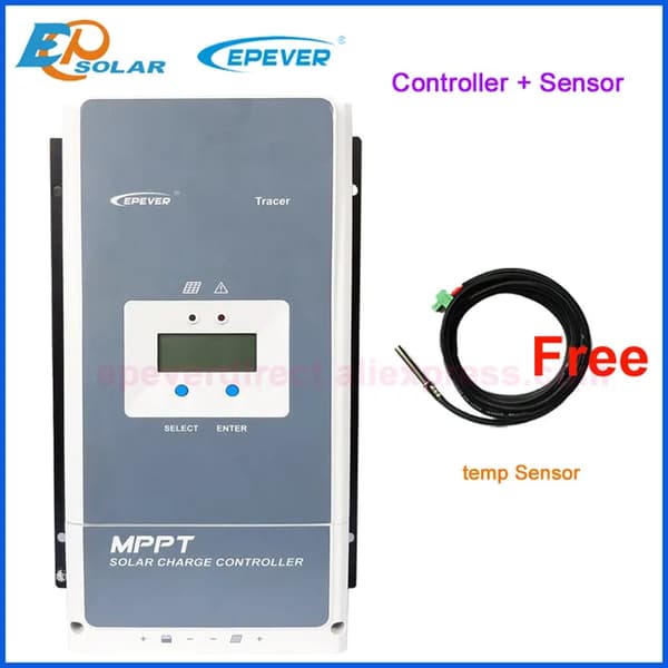 MPPT Solcelleladeregulator, Automatisk Baggrundsbelyst LCD, WIFI MT50 Fjernbetjening, med sensor, Teacer5420AN