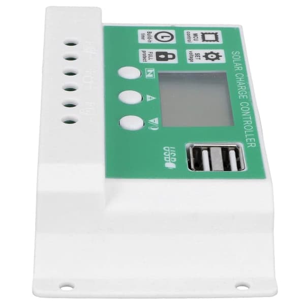 OBOSOE Solar Charge Controller med LCD-skærm PWM og autofokus, til 12V / 24V