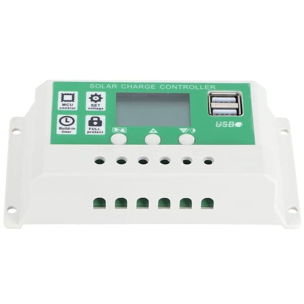 OBOSOE Solar Charge Controller med LCD-skærm PWM og autofokus, til 12V / 24V