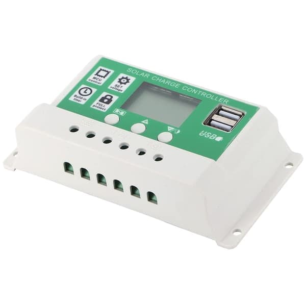 OBOSOE Solar Charge Controller med LCD-skærm PWM og autofokus, til 12V / 24V