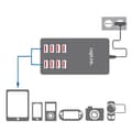 Miniatyrbild 3 av 5: LogiLink PA0140 USB-laddningsstation 44 W 8x USB-A Svart Inomhus Auto-Detect