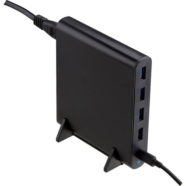 LVSUN LS-Q5U-PD USB-laddningsstation 80 W 4x USB-A, 1x USB-C® Power Delivery, QC 3.0 Svart Inomhus USB Power Delivery (
