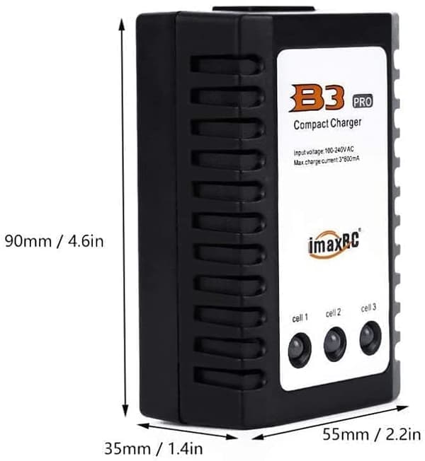 Imax B3 LiPo 10 W lithiumbatteri 2S-3S 7,4 V 11,1 V kompakt B3AC-oplader - tilbehør til fjernstyret legetøj balleoplader