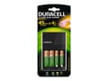 Miniatyrbild 1 av 5: Duracell High-Speed Value CEF14 - 4 h batteriladdare - (för 4xAA/AAA) 2 x AA-typ - NiMH - 1300 mAh - 7 Watt - med 2 x AAA NiHM 750 mAh laddningsbara